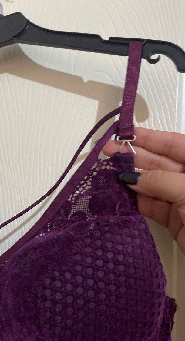 Bordo Gotik Desenli Midi Sütyen - Görsel 3