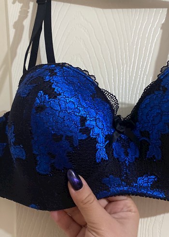 Koyu Mavi Gotik Midi Sütyen - Görsel 3