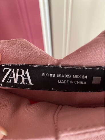 xs Beden pembe Renk Zara model kumaş pantolon