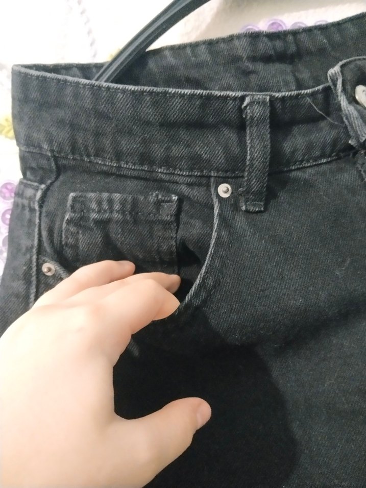 Kadın Siyah Boyfriend Pantolon Midi Boy - Görsel 4