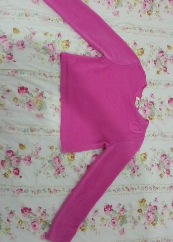 Pembe Kız Çocuk Uzun Kollu Bolero