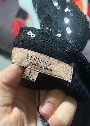 l Beden Siyah Parlak Askılı Drapeli Mini Elbise
