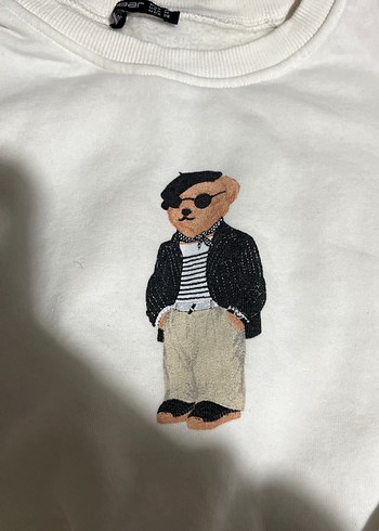Diğer Baskılı Beyaz Kadın Sweatshirt