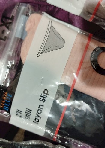 Fitilli Bayan Slip 2'li Paket Pastel Renkli - Görsel 2