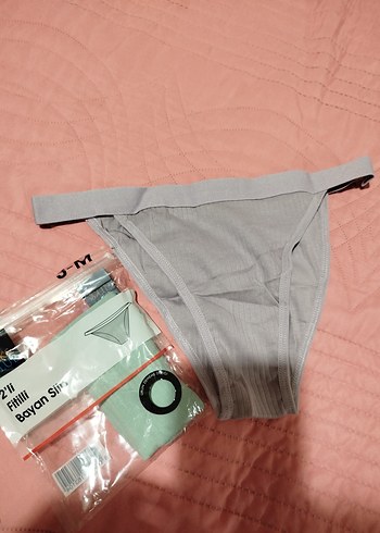 Fitilli Bayan Slip 2'li Paket Pastel Renkli - Görsel 4