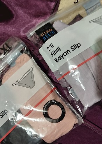 Fitilli Bayan Slip 2'li Paket Pastel Renkli - Görsel 3