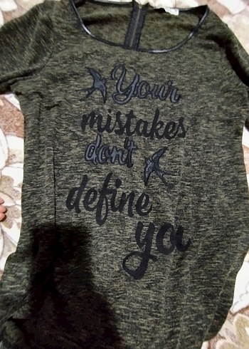 Gri Bohem Uzun Kollu Hamile Tişörtü - Görsel 5