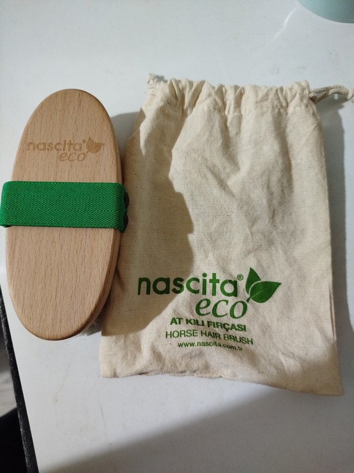 Bej At Kılı Banyo Fırçası ve Kılıfı - Görsel 4