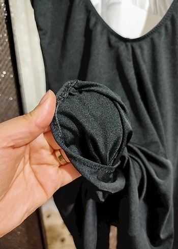 V Yaka Siyah Mayo - Görsel 9