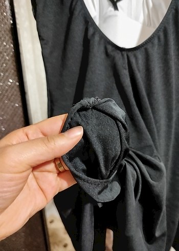 V Yaka Siyah Mayo - Görsel 5