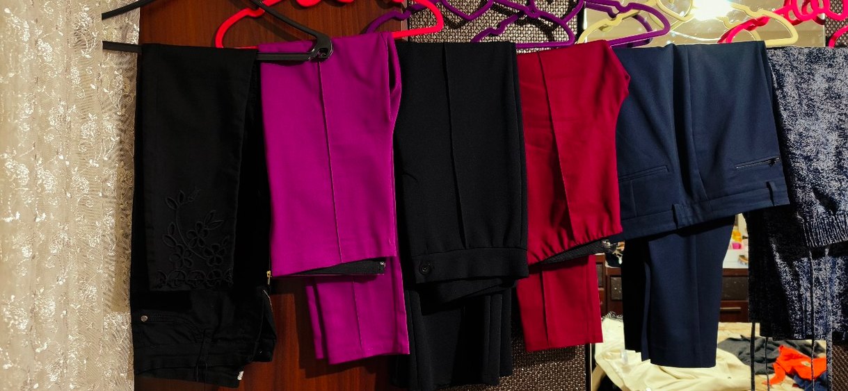 Bordo fitilli kumaş  Pantolon - Görsel 4