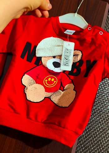 Kız - Erkek Çocuk Renkli Baskılı Sweatshirt ve Siyah Eşofman - Görsel 7