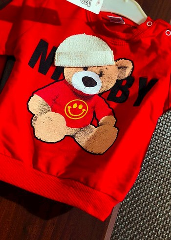 Kız - Erkek Çocuk Renkli Baskılı Sweatshirt ve Siyah Eşofman - Görsel 8