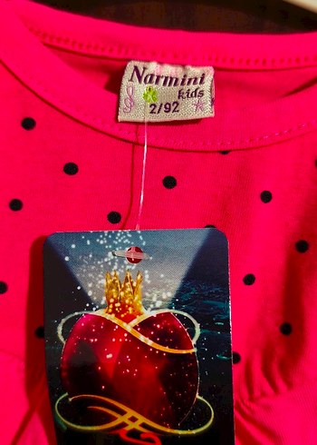 Kız Çocuk Pullu Baskılı Kısa Kollu Tişört - Görsel 3