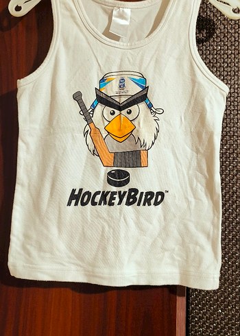 Beyaz Parlak Baskılı Çocuk Atlet - Görsel 2