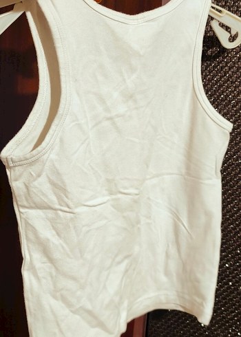 Beyaz Parlak Baskılı Çocuk Atlet - Görsel 3