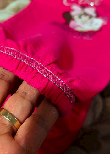 Kız Çocuk Pembe Dantelli Baskılı Kolsuz Tişört - Görsel 7