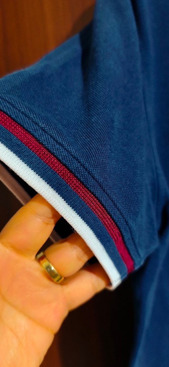 Düğmeli Mavi Erkek Polo Tişört - Görsel 3