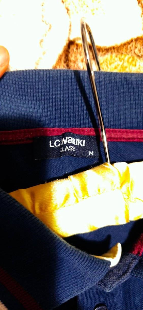 Düğmeli Mavi Erkek Polo Tişört - Görsel 2