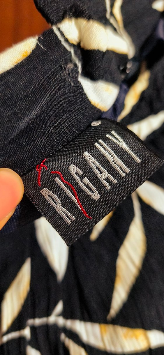 Vintage Sarı Yaprak Desenli Uzun Hamile Etek - Görsel 5