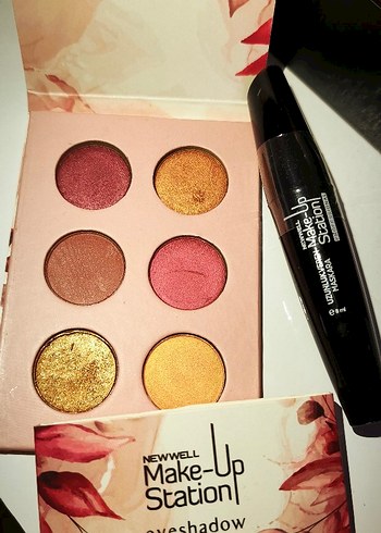 Orjinal Newwell Make-up Station Maskara ve Far Paleti set - Görsel 3