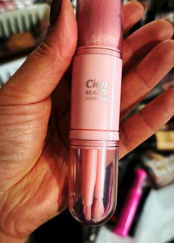 Pembe Pastel Makyaj Fırçası Seti - Görsel 3