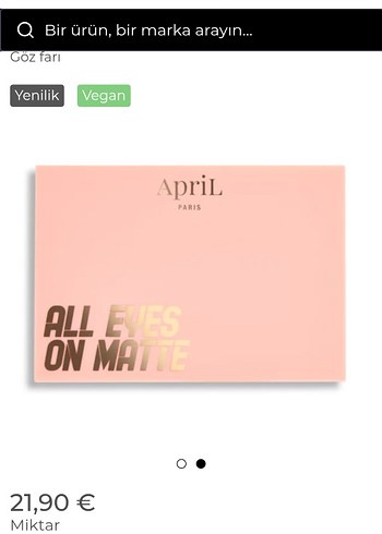 ORJİNAL APRİL PARİS FAR PALETİ - Görsel 2