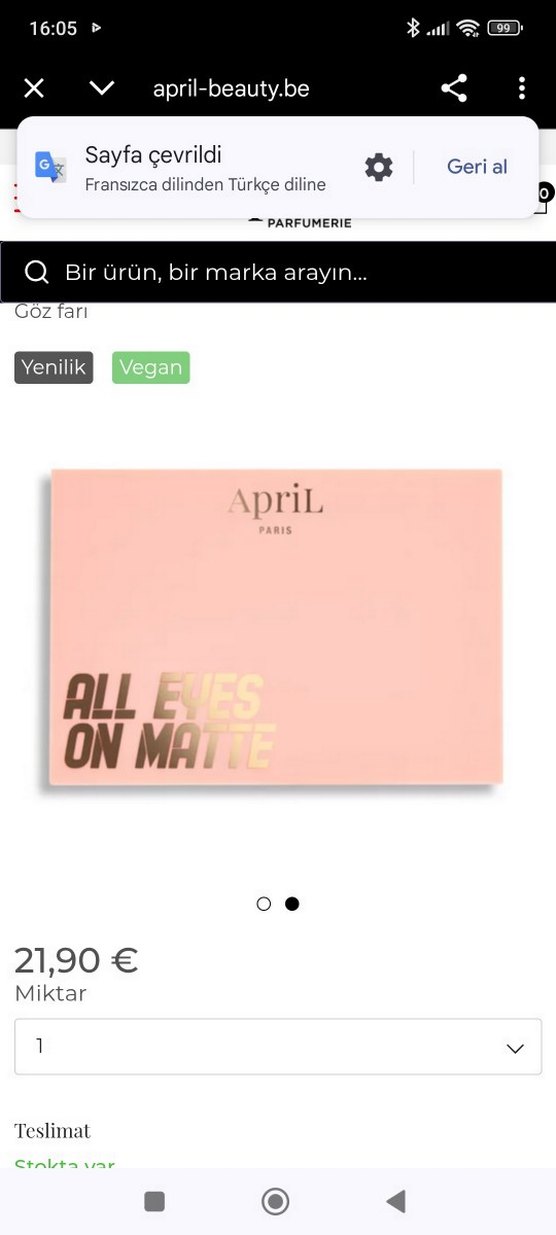 ORJİNAL APRİL PARİS FAR PALETİ - Görsel 2