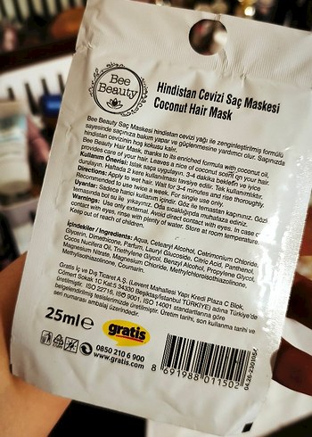 Bee Beauty Hindistan Cevizi Saç Maskesi 25ml - Görsel 2