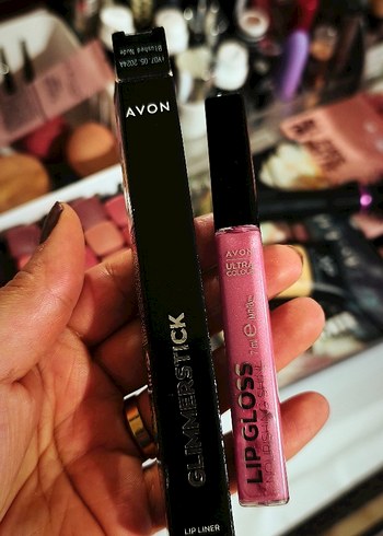 Avon Ultra Colour Parlak Pembe Ruj lip gloss - Görsel 2