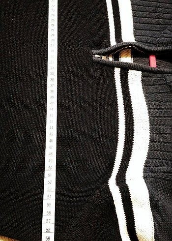 Yarım Fermuarlı Siyah Örgü ERKEK  Kazak - Görsel 5