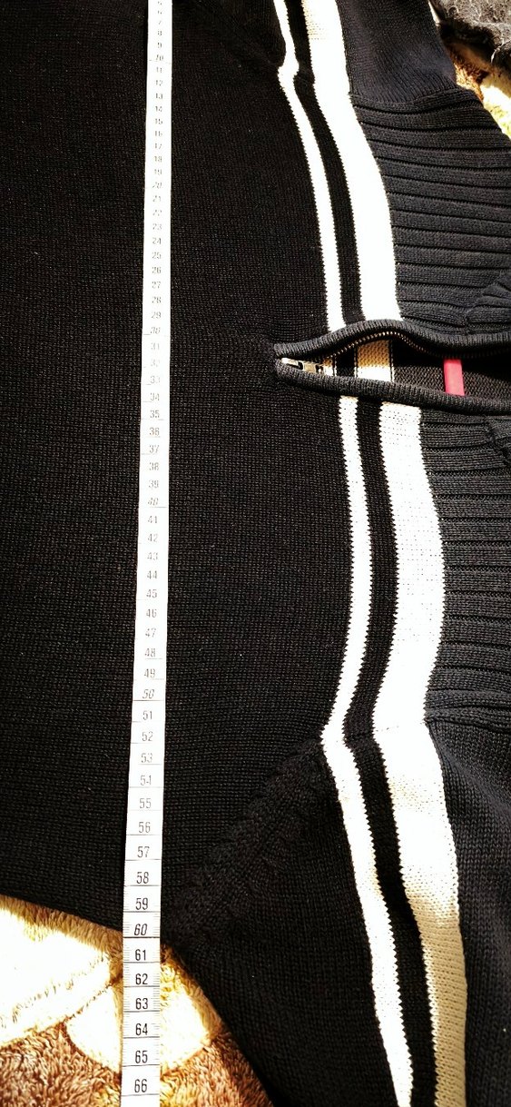 Yarım Fermuarlı Siyah Örgü ERKEK  Kazak - Görsel 5