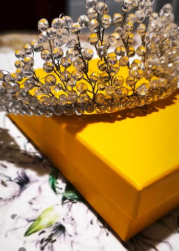 Cam Boncuklu Bohem Gri Kadın Saç Aksesuarı - Görsel 3