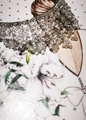 Cam Boncuklu Bohem Gri Kadın Saç Aksesuarı - Görsel 2