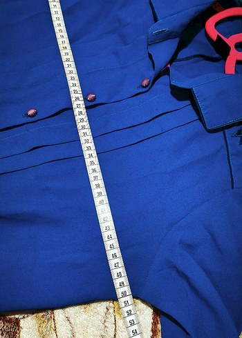 VİNTAGE Uzun Kollu Mavi Piliseli Kadın Elbise - Görsel 4