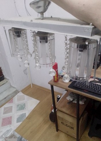 Beyaz Kristal Sarkıt Avize - Görsel 3