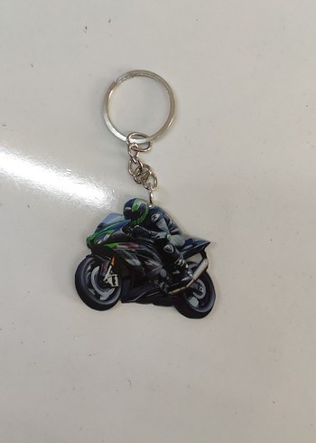 Renkli Zincir Detaylı Motosiklet Anahtarlık