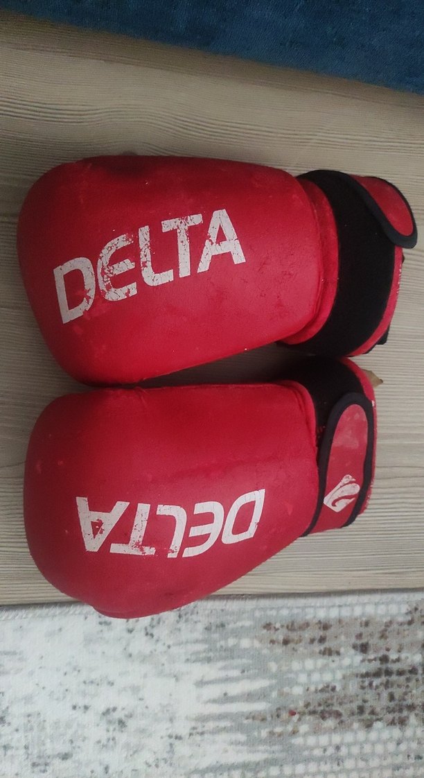 Kırmızı Delta Erkek Boks Eldiveni Velcro - Görsel 2