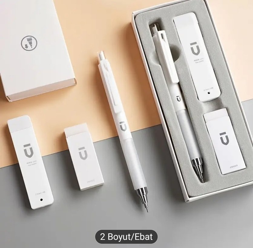 Beyaz Mekanik Kurşun Kalem 14.8 cm - Görsel 2