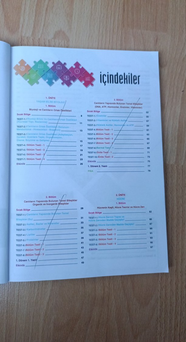 9. Sınıf Biyoloji Soru Bankası - Görsel 3