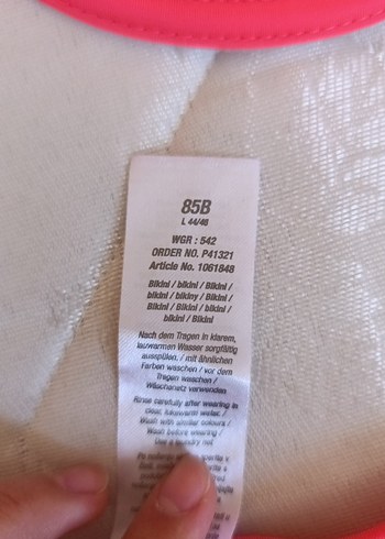 diğer Beden pembe Renk Pembe Çizgili Askılı Bikini Üstü ve altı
