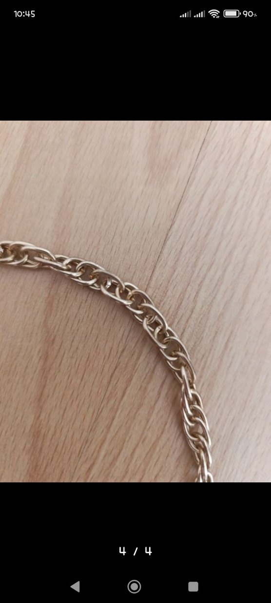 Uzun Zincir Detaylı Altın Renkli Kadın Kolye - Görsel 4