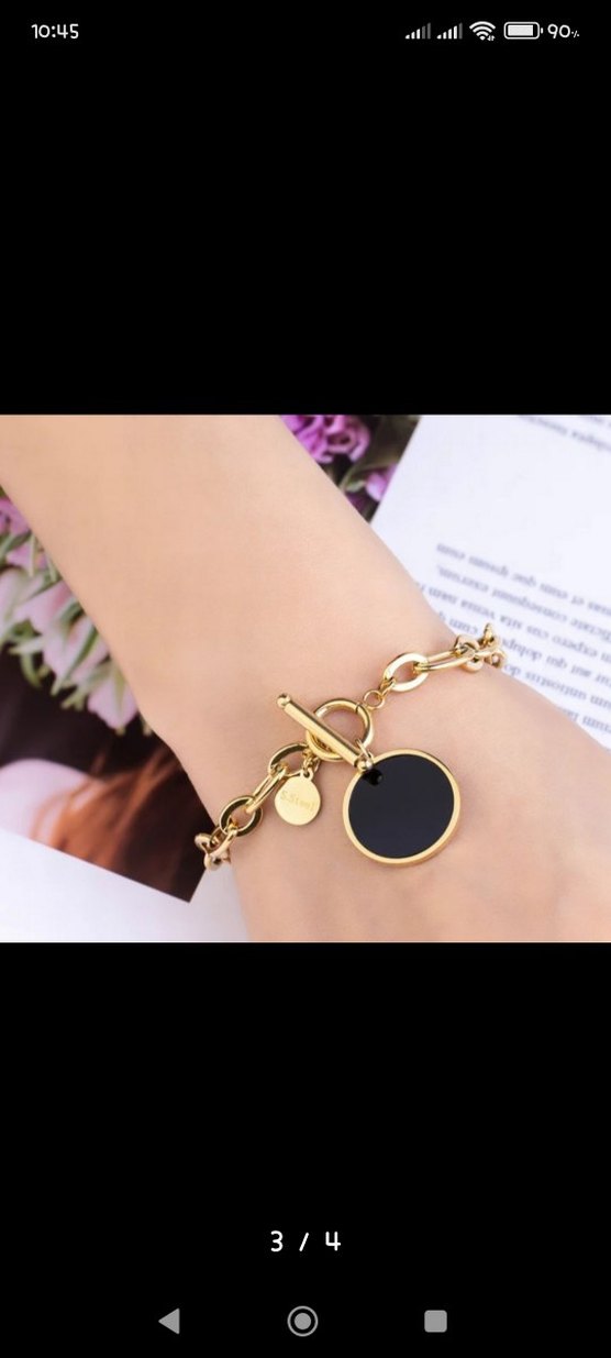 Uzun Zincir Detaylı Altın Renkli Kadın Kolye - Görsel 3