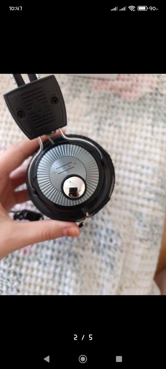 Siyah Katlanabilir Kablolu Kulaklık - Görsel 2