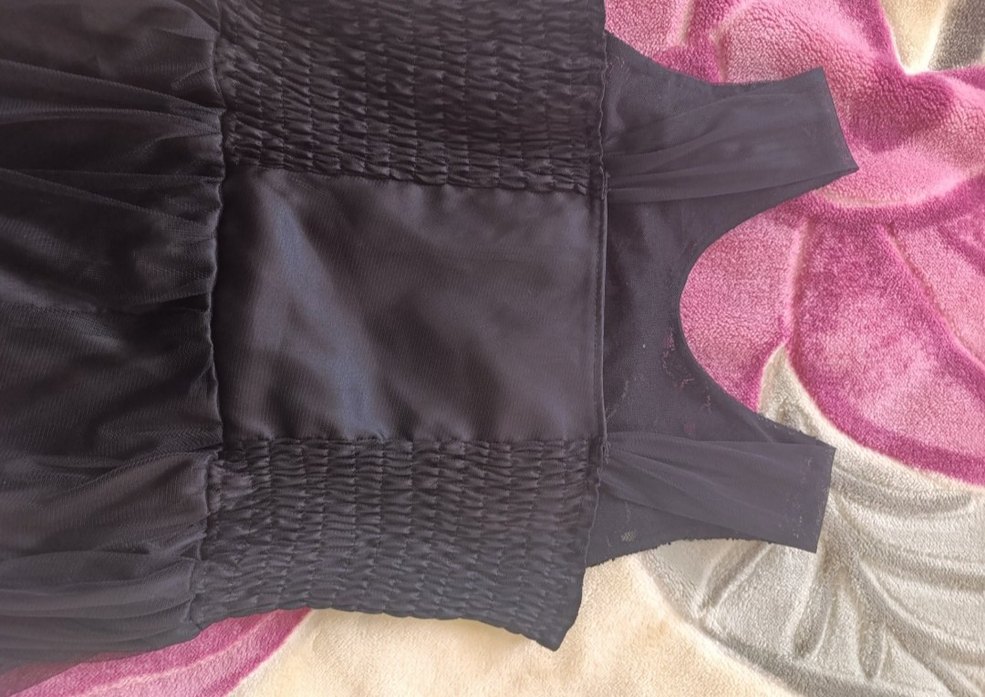 Siyah Drape Detaylı Straplez Uzun Kadın Elbise - Görsel 3