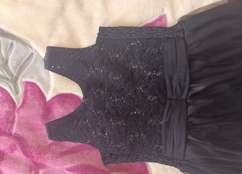 Siyah Drape Detaylı Straplez Uzun Kadın Elbise - Görsel 2