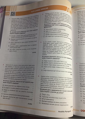 Analitik Paragraf Soru Bankası - TYT AYT DGS KPSS ALES