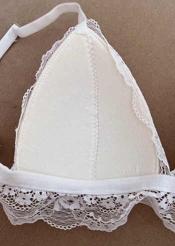 38 Beden beyaz Renk MİORRE Beyaz Dantelli Kadın Bralet