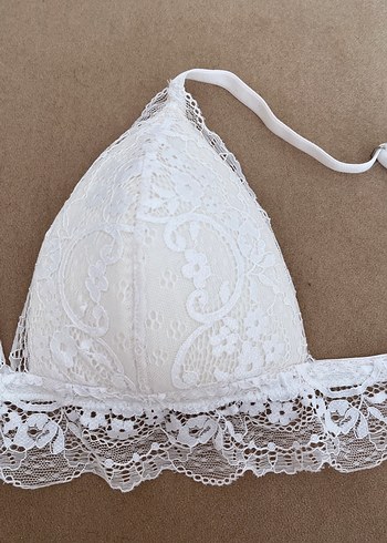 Miorre MİORRE Beyaz Dantelli Kadın Bralet