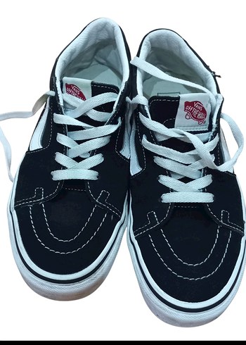 Siyah Vans Bağcıklı Kadın Spor Ayakkabı